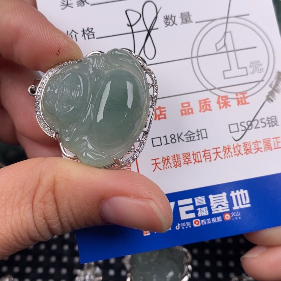 翡翠银S925镶嵌颈饰