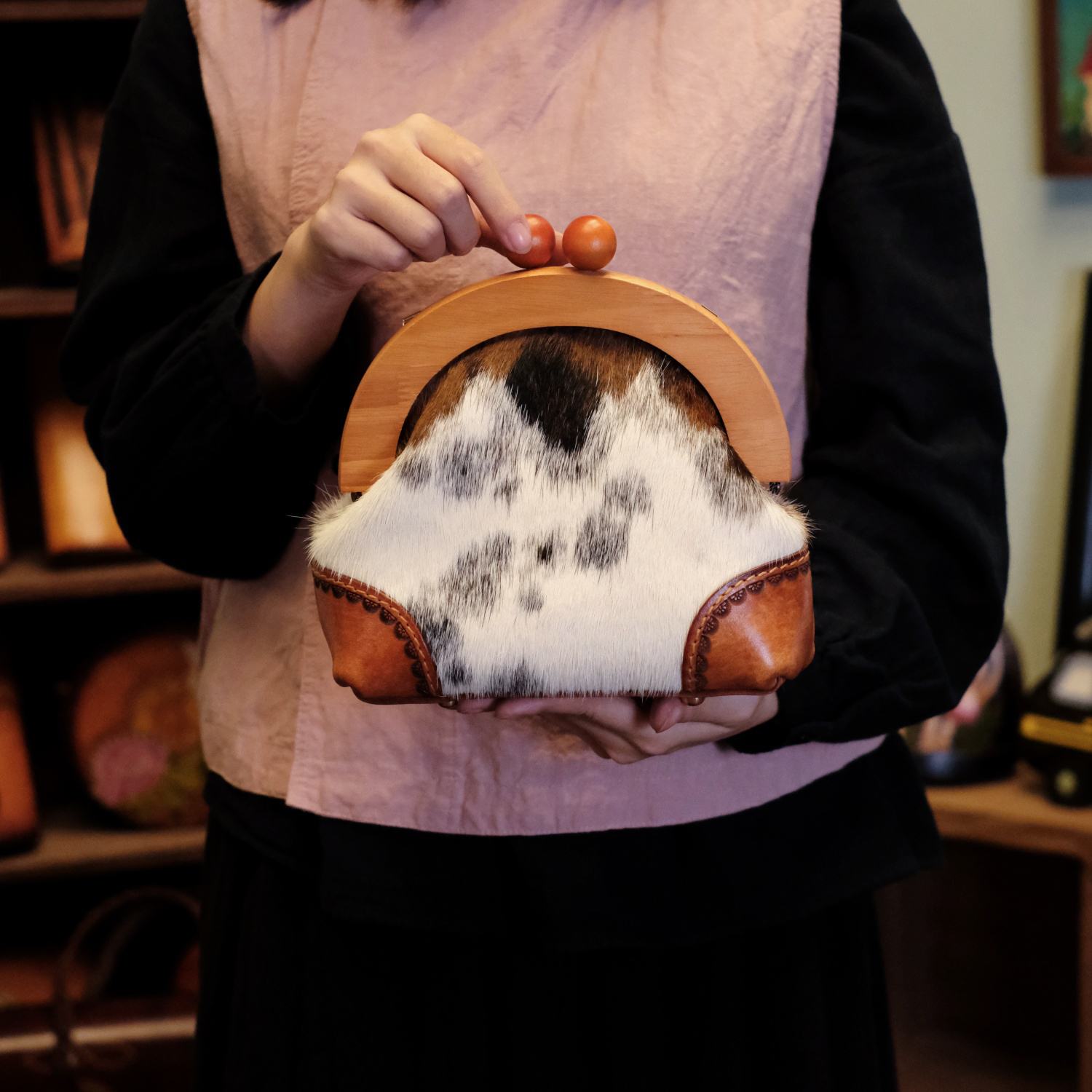 2025秋冬新款【原毛栗子包】时尚手拎斜挎包