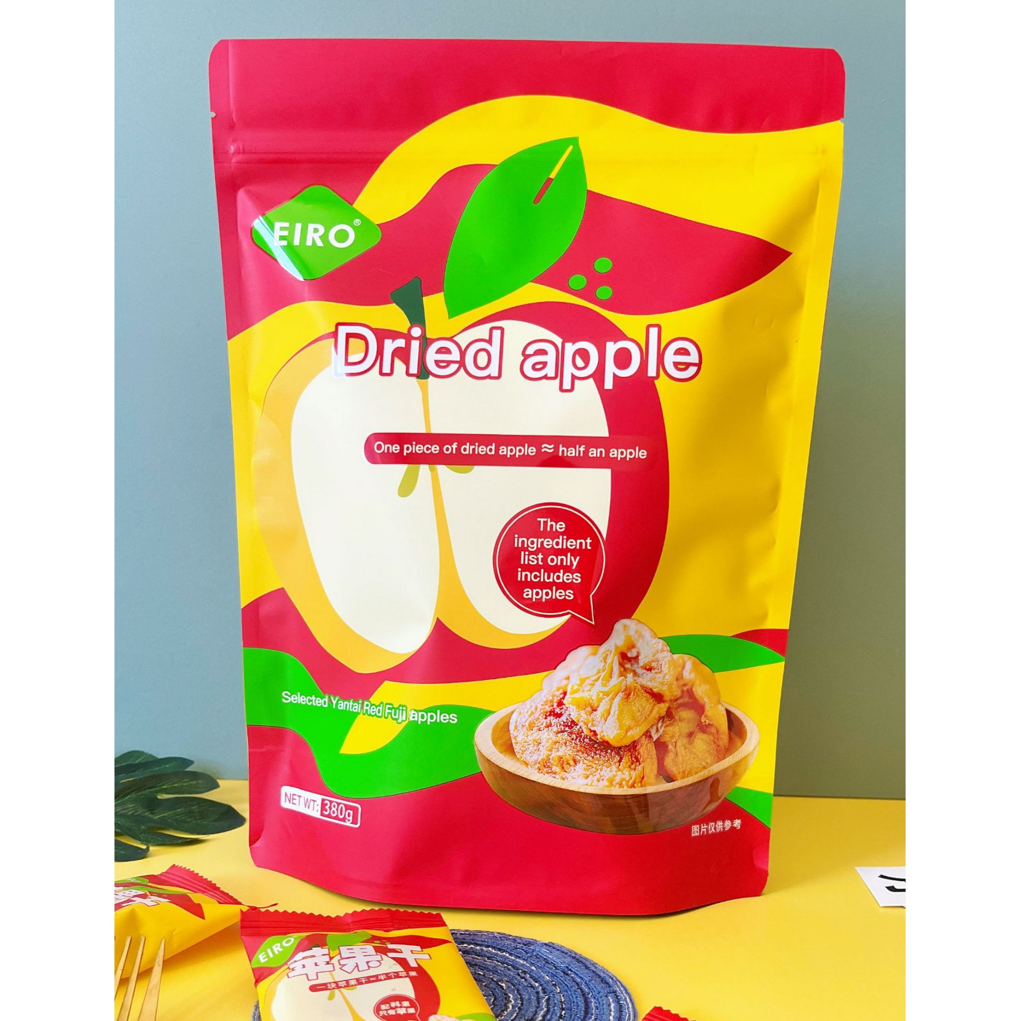 苹果干380g零添加红富士苹果脯孕妇儿童健康小零食美食