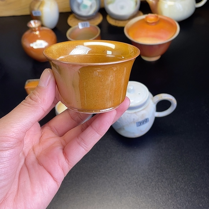 燃薪柴烧茶器志野杯