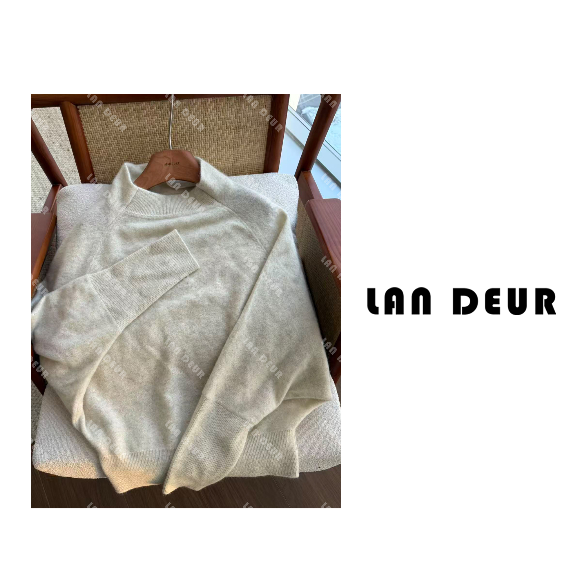 【冬日恋人】牦牛绒+绵羊毛气质半高领秋冬叠穿宽松针织衫女上衣