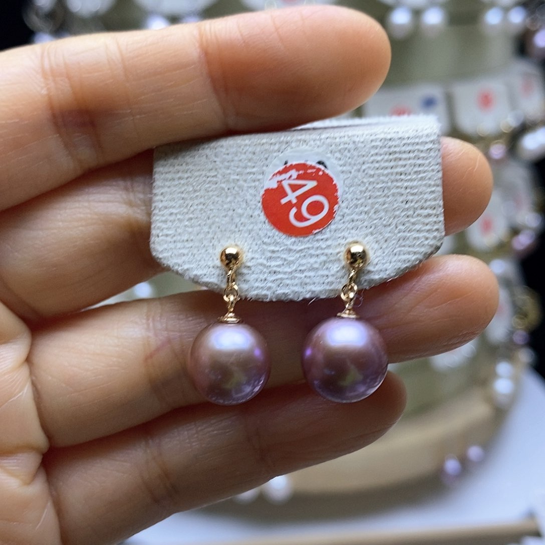 淡水珍珠耳饰银S925镶嵌