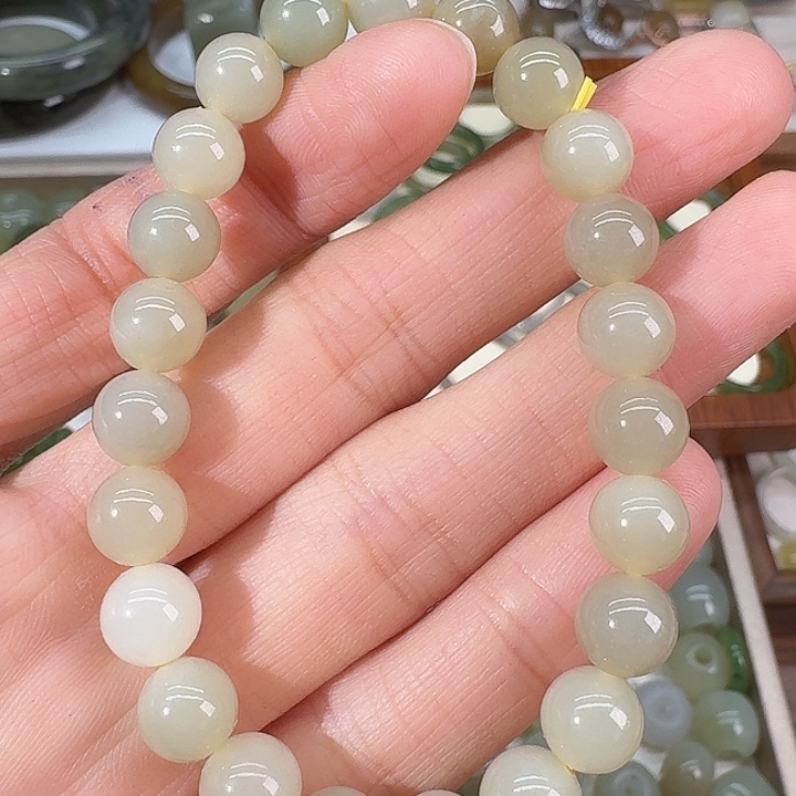 和田玉（糖玉）未镶嵌手链8mm