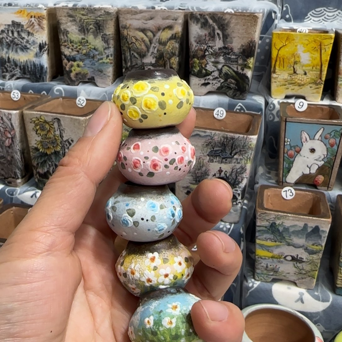 红陶拇指盆1.4厘米5个