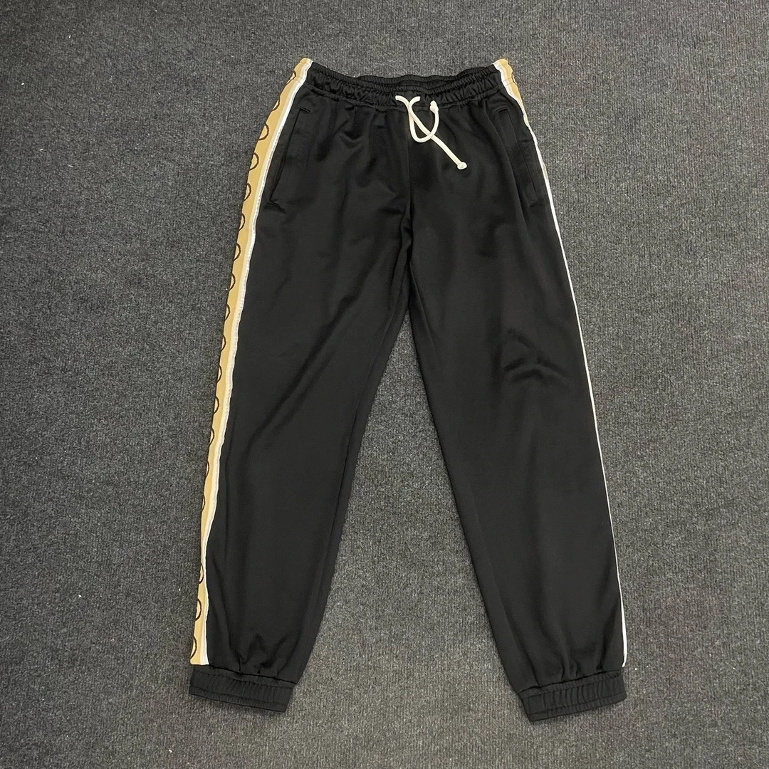 99新 GUCCI/古驰 侧边双G抽绳直筒休闲长裤/M码/3833