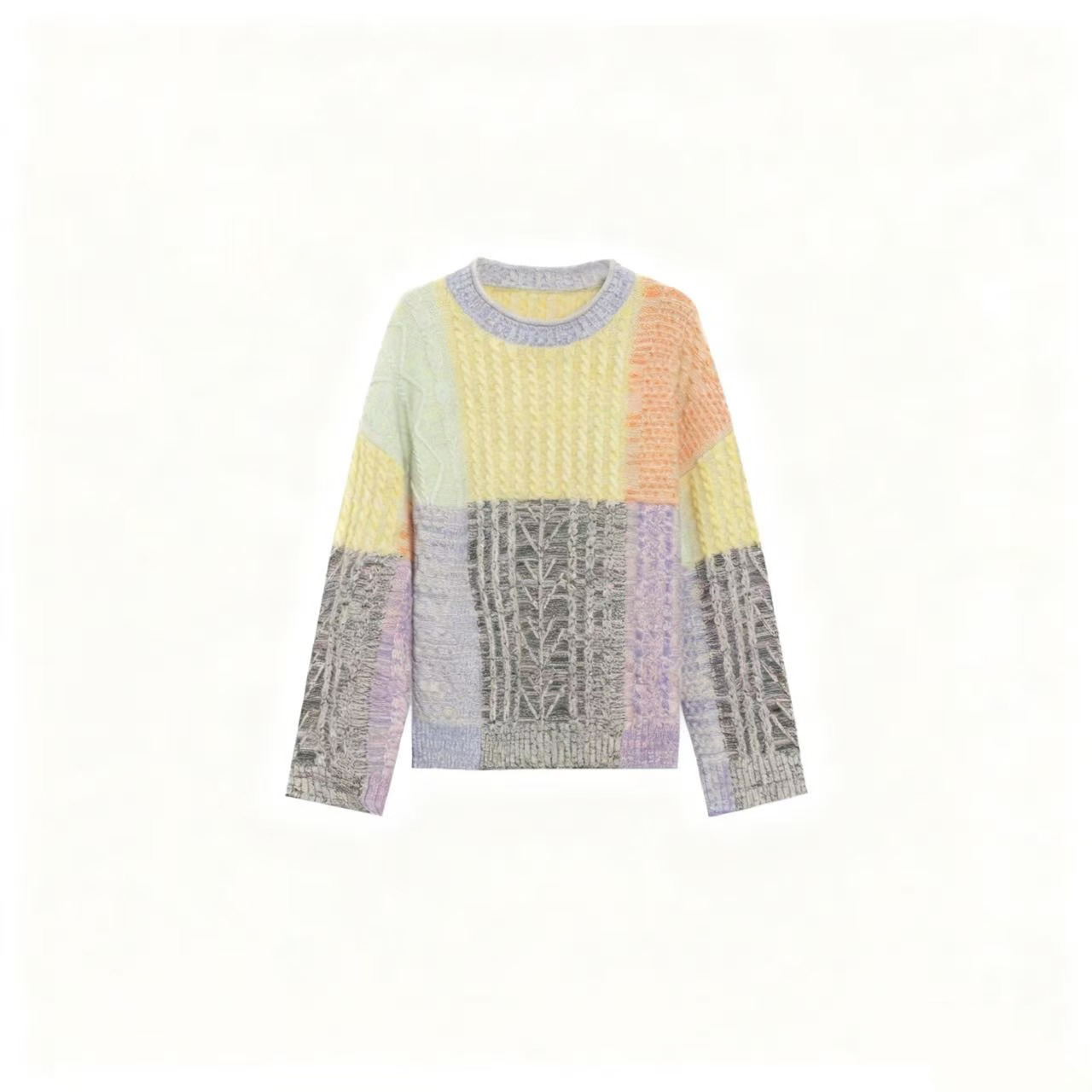 MRFEITO【奇幻都市】羊驼毛减龄氧气感混色绞花毛衣H408M02D35746