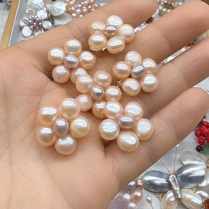 银S925镶嵌淡水珍珠胸饰