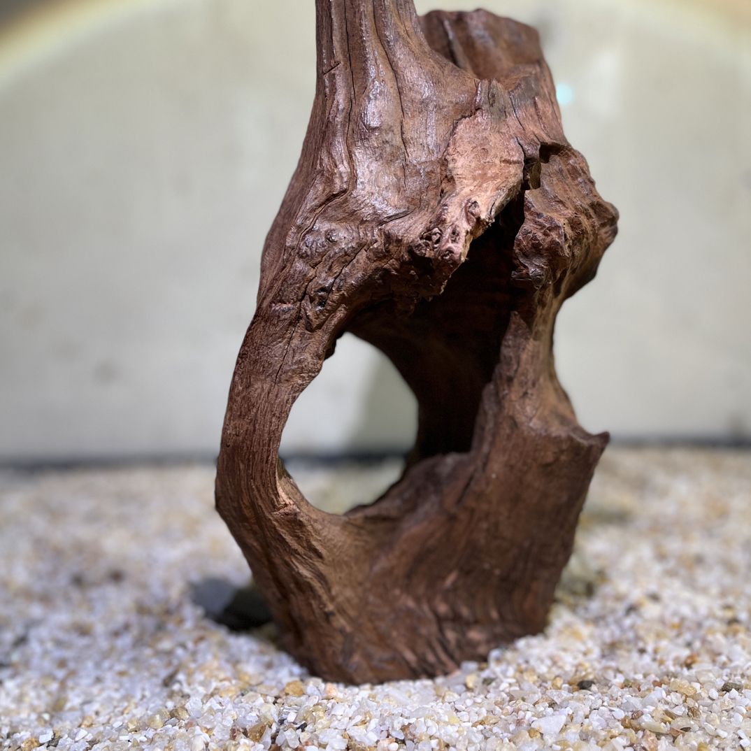 云南紫柚木沉木鱼缸蟹缸龟缸摆件装饰拱桥树桩  尺寸:15.10.26