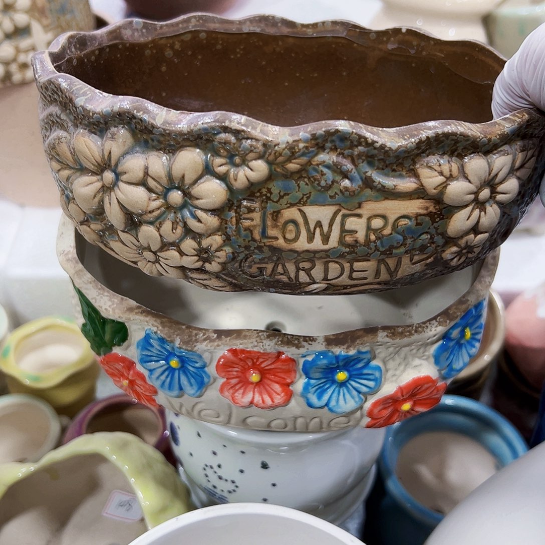 有孔外贸尾单陶瓷花盆凑单10米包邮