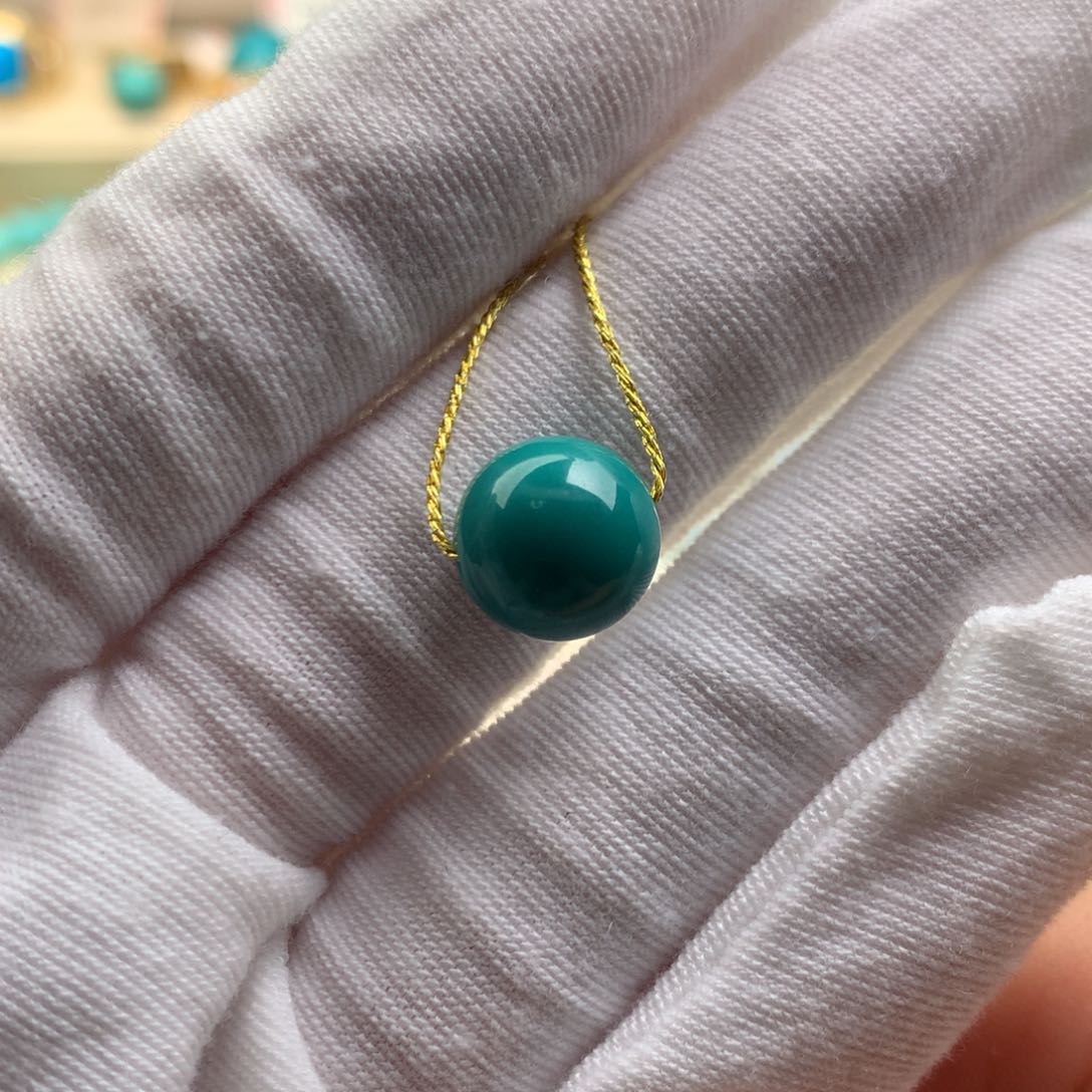 未镶嵌绿松石珠宝奇石10.2mm