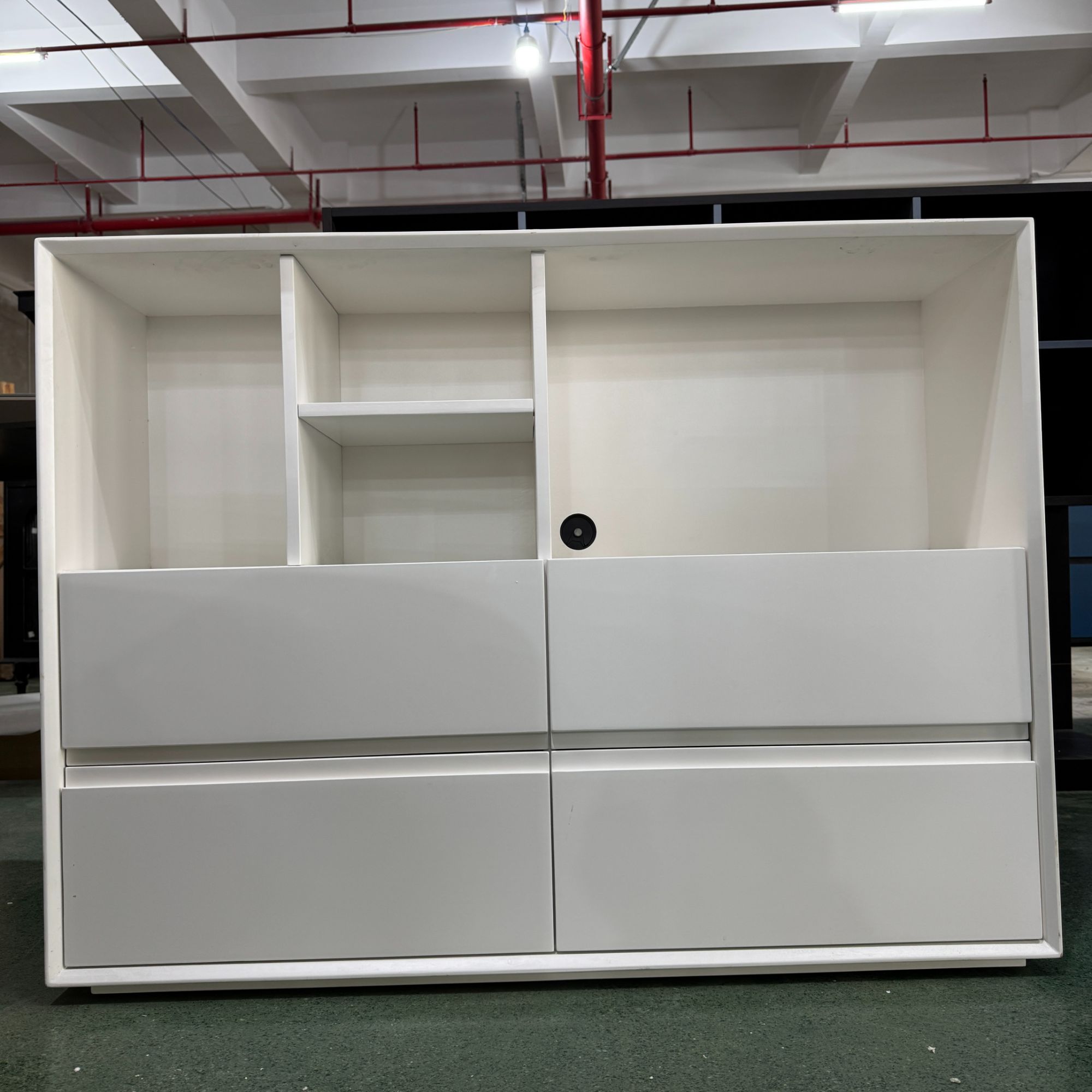 书柜轻奢柜子置物抽屉柜白色抽屉式长107*30*80