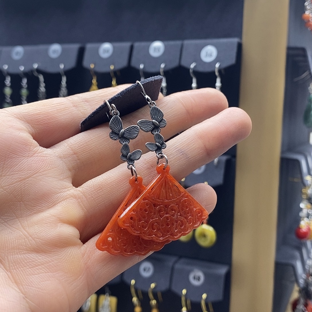 翡翠未镶嵌耳饰翡翠