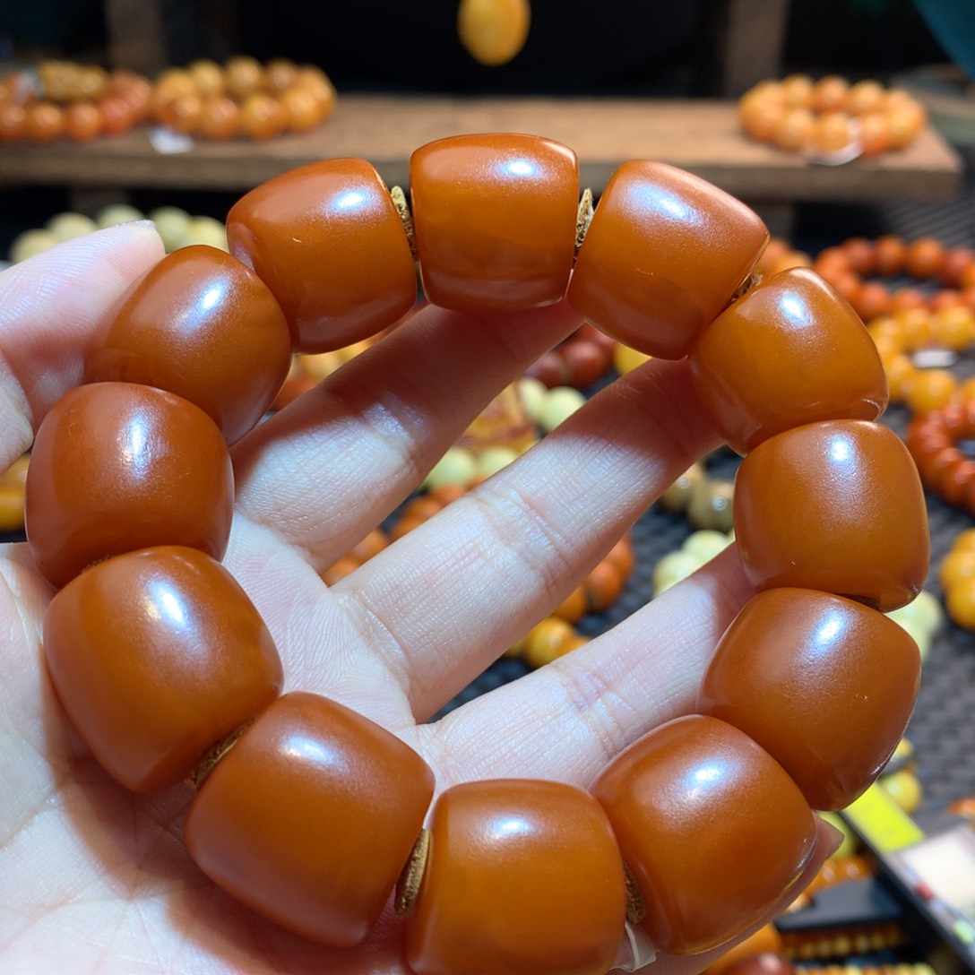 蜜蜡未镶嵌手串蜜蜡手串