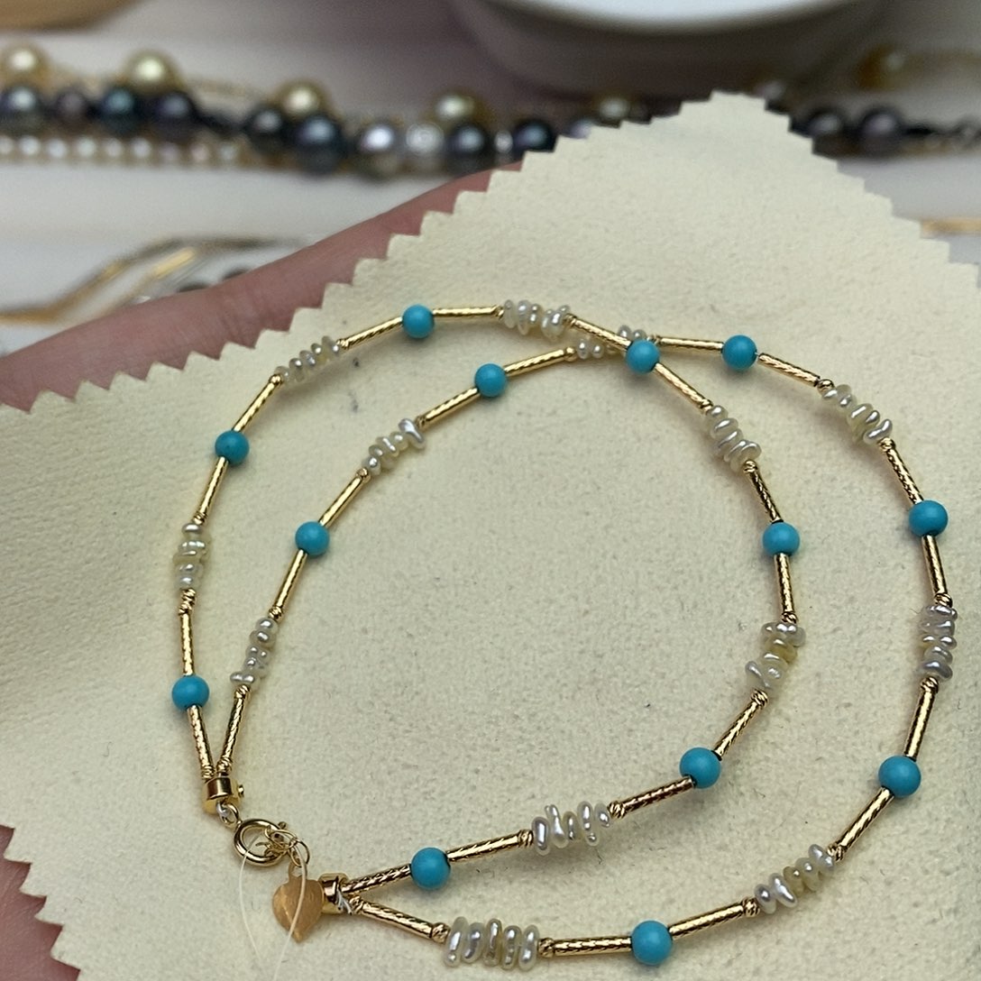 海水珍珠手绳18K金镶嵌