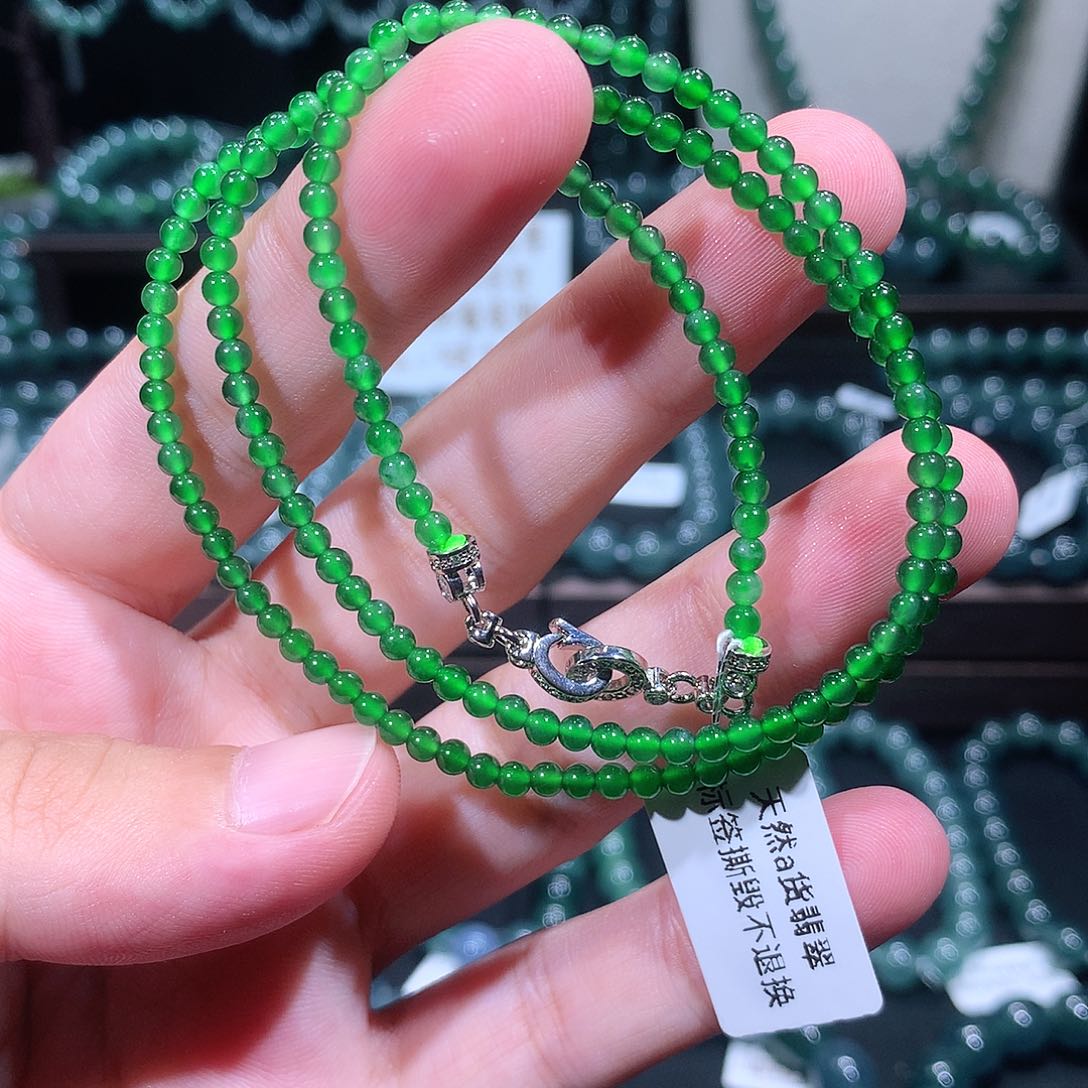 未镶嵌手链翡翠天然a货翡翠项链3.2