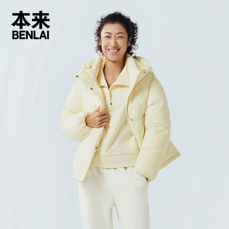 本来BENLAI女款休闲宽松连帽轻量保暖冬季新款羽绒服女款