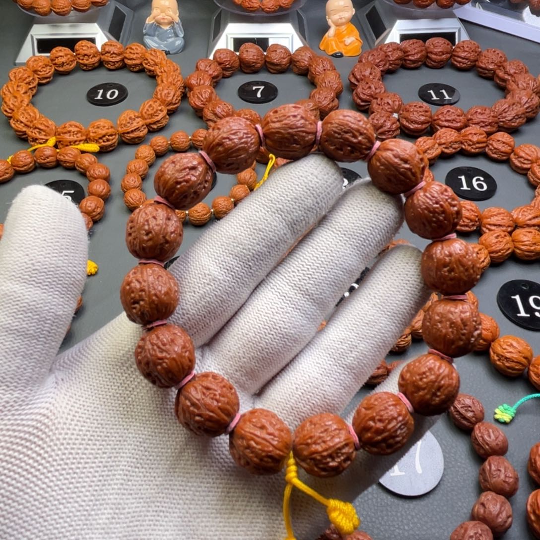 手串文玩核桃野生核桃小竖纹秋子手持