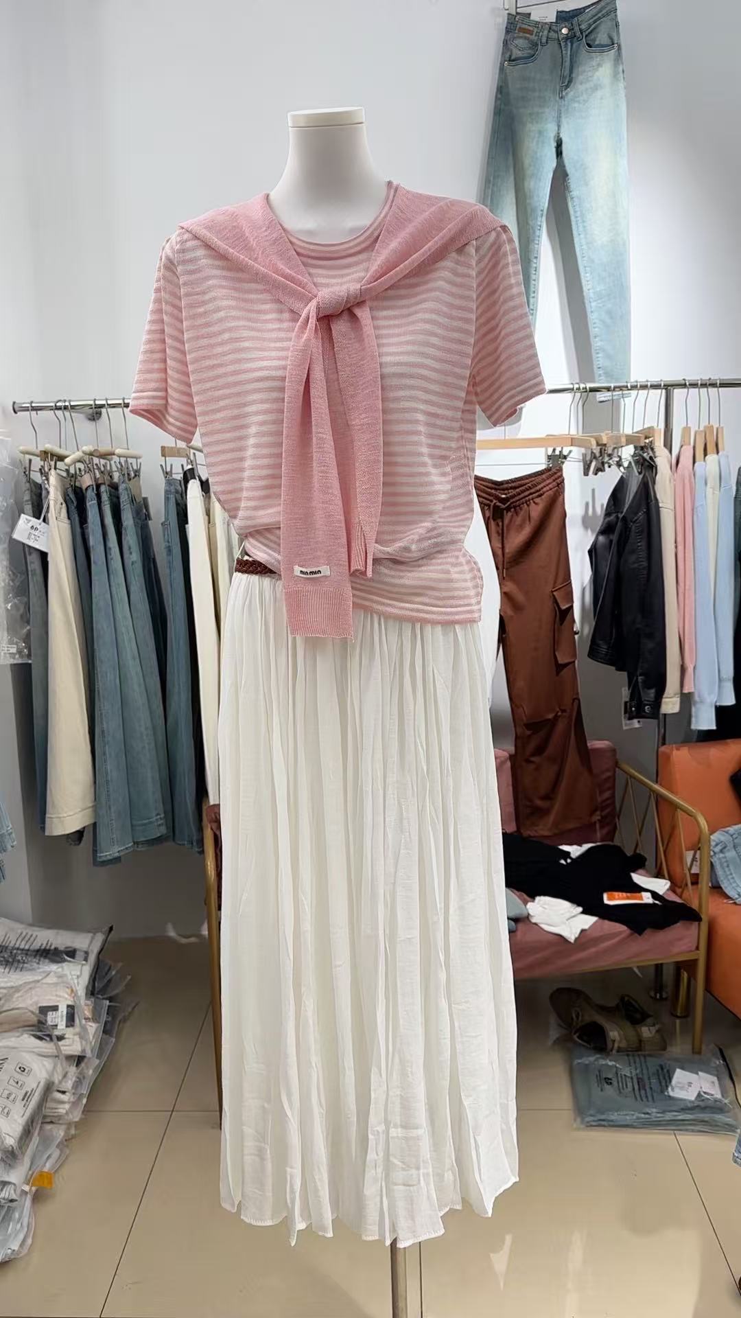 时尚百搭洋气显瘦显高高品质韩系半身裙（腰带款）