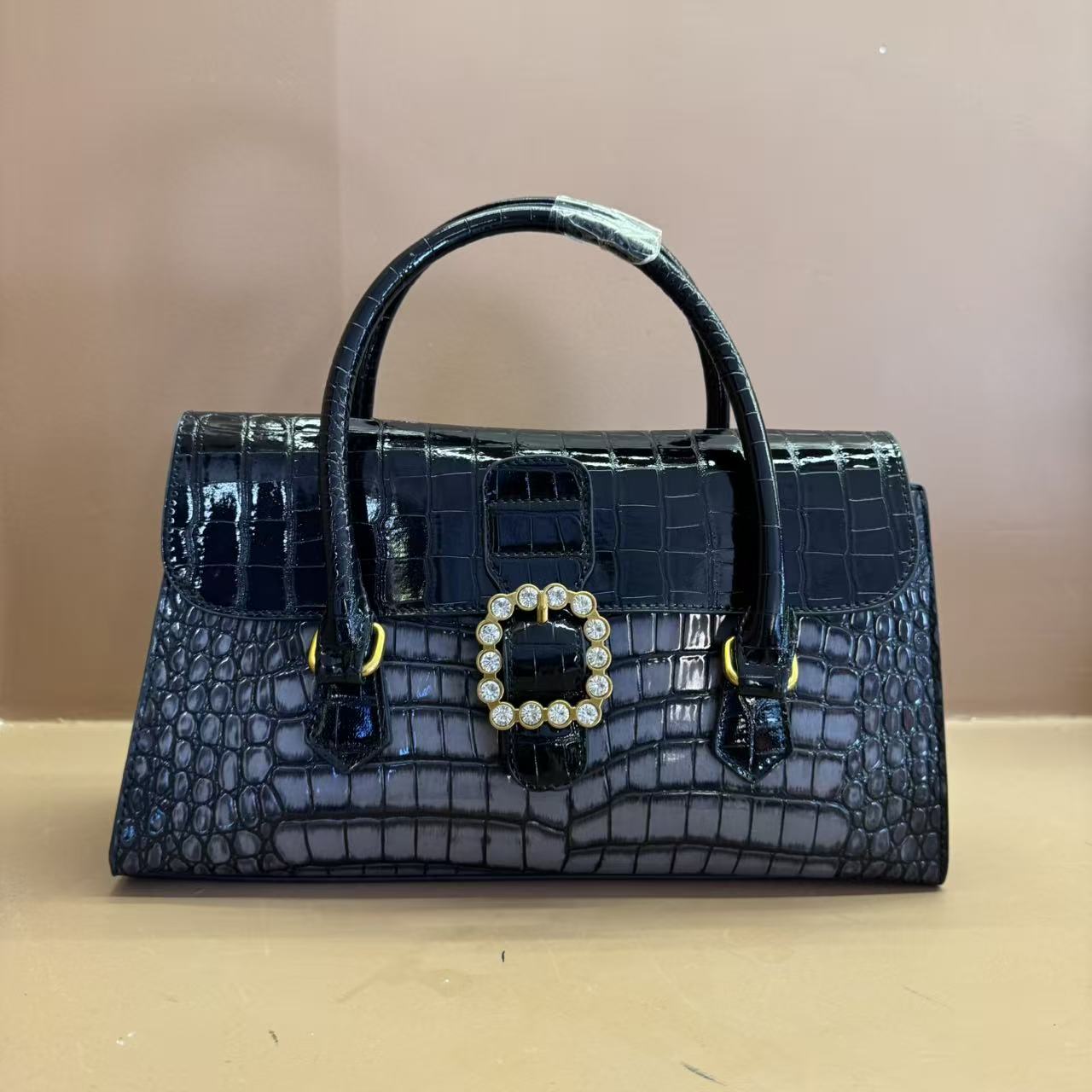 【糖糖福利】鳄鱼纹耐磨单肩款云朵防盗单肩包手拎包经典压纹大气