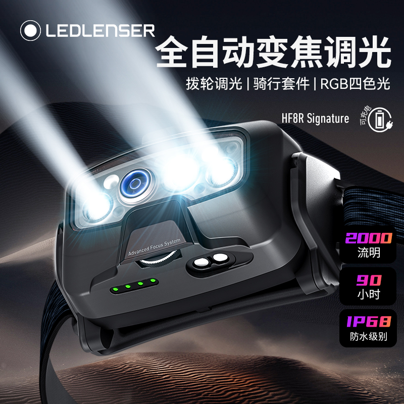 LEDLENSER/莱德雷神HF8R Sig运动玩咖头灯自动感应户外LED头灯