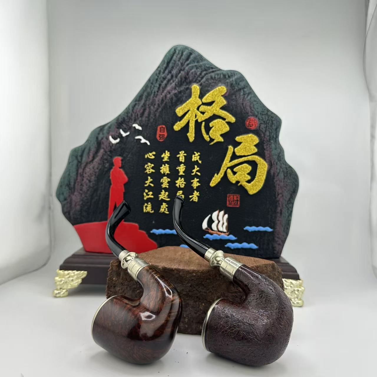 三黄铜匈牙利大弯意大利进口石楠木军插手工3毫米烟道