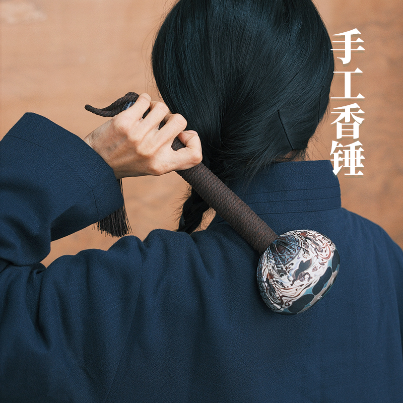 【姑苏香局】--手工香锤 身心安静放松 天然香材颈椎按摩锤 