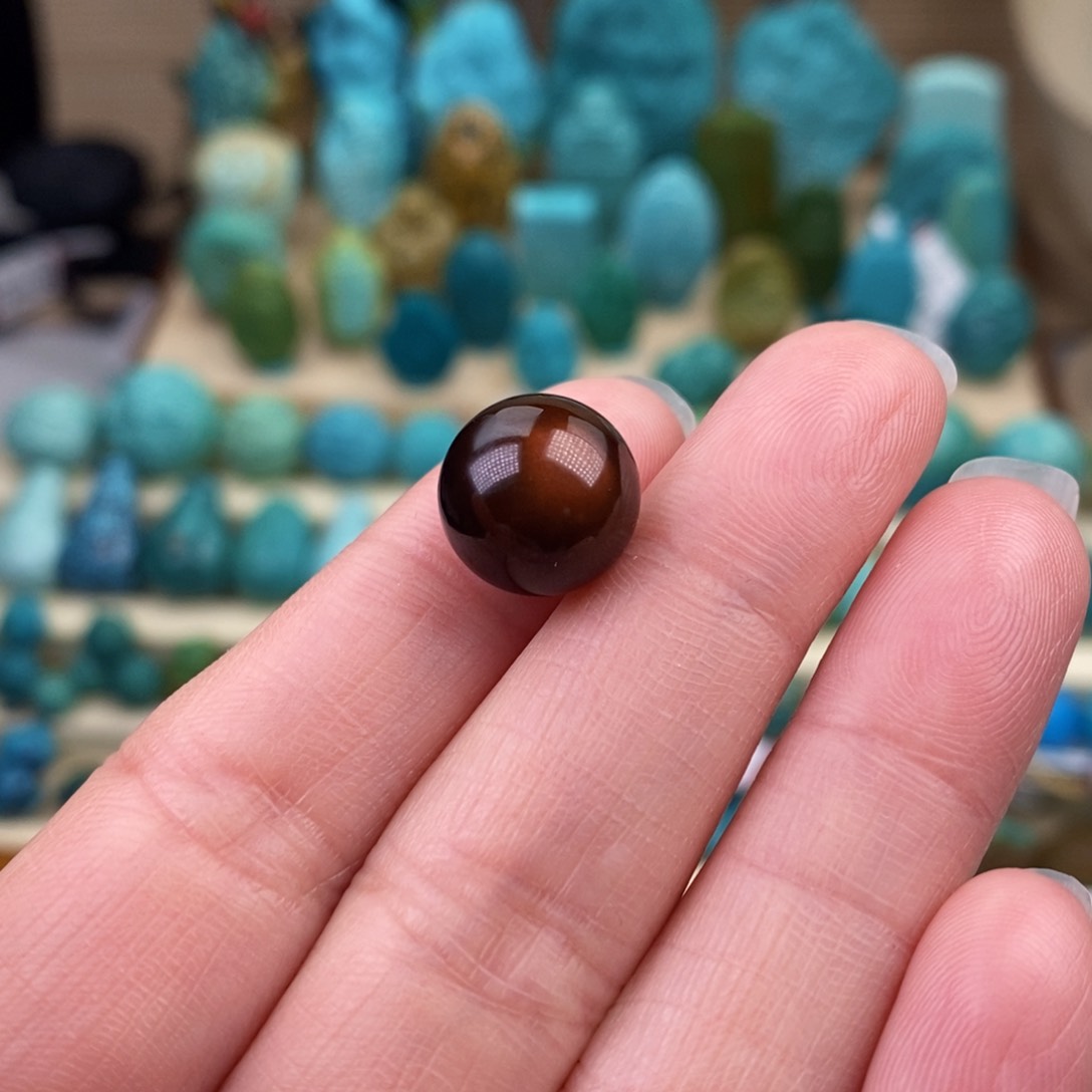 绿松石珠宝奇石未镶嵌12mm