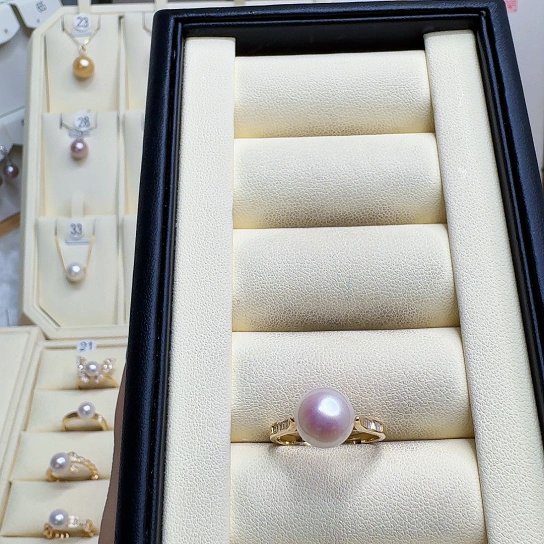 淡水珍珠戒指银S925镶嵌A**e