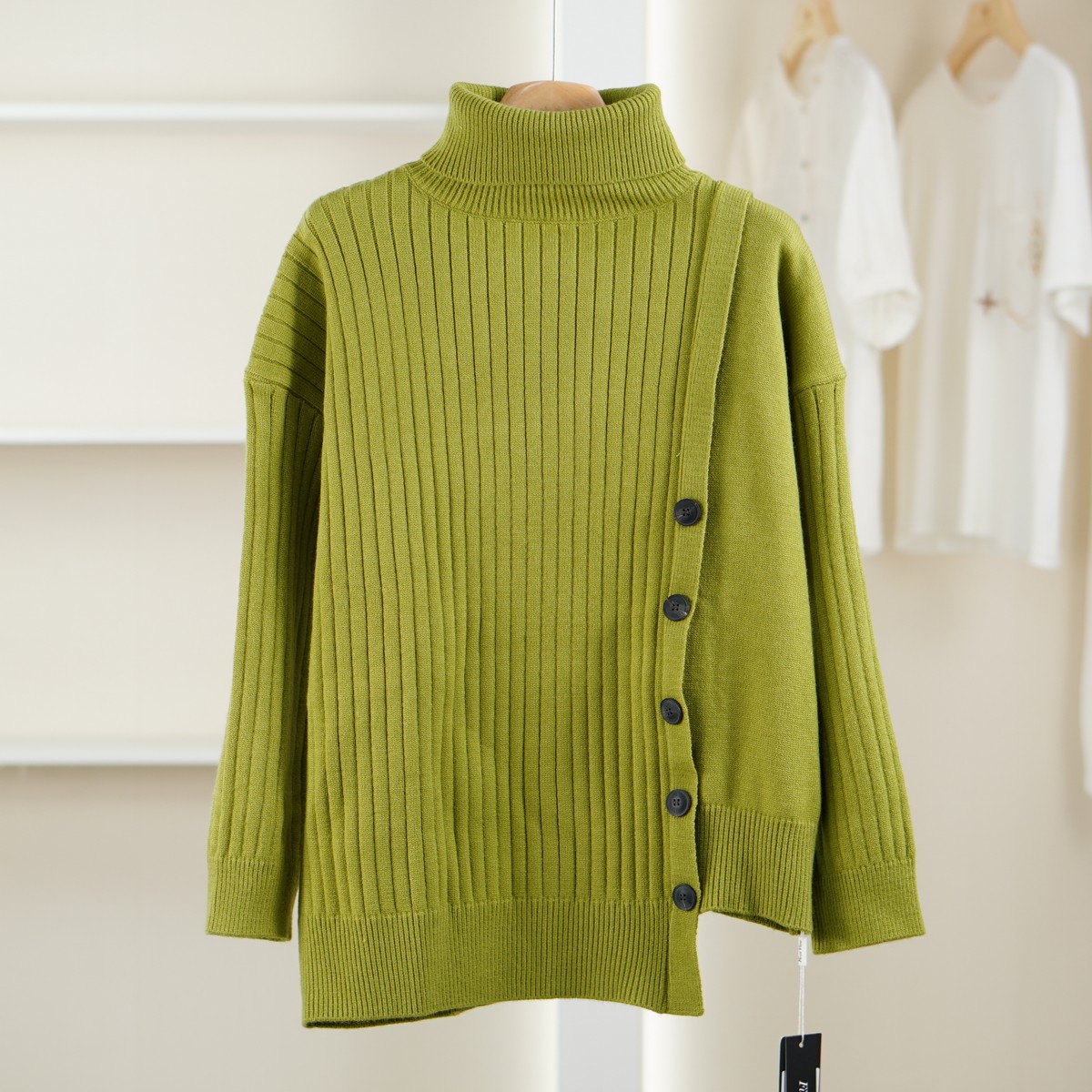 麦迪尚品【唯】51203444 韩版慵懒高领毛衣秋冬女装专柜正品