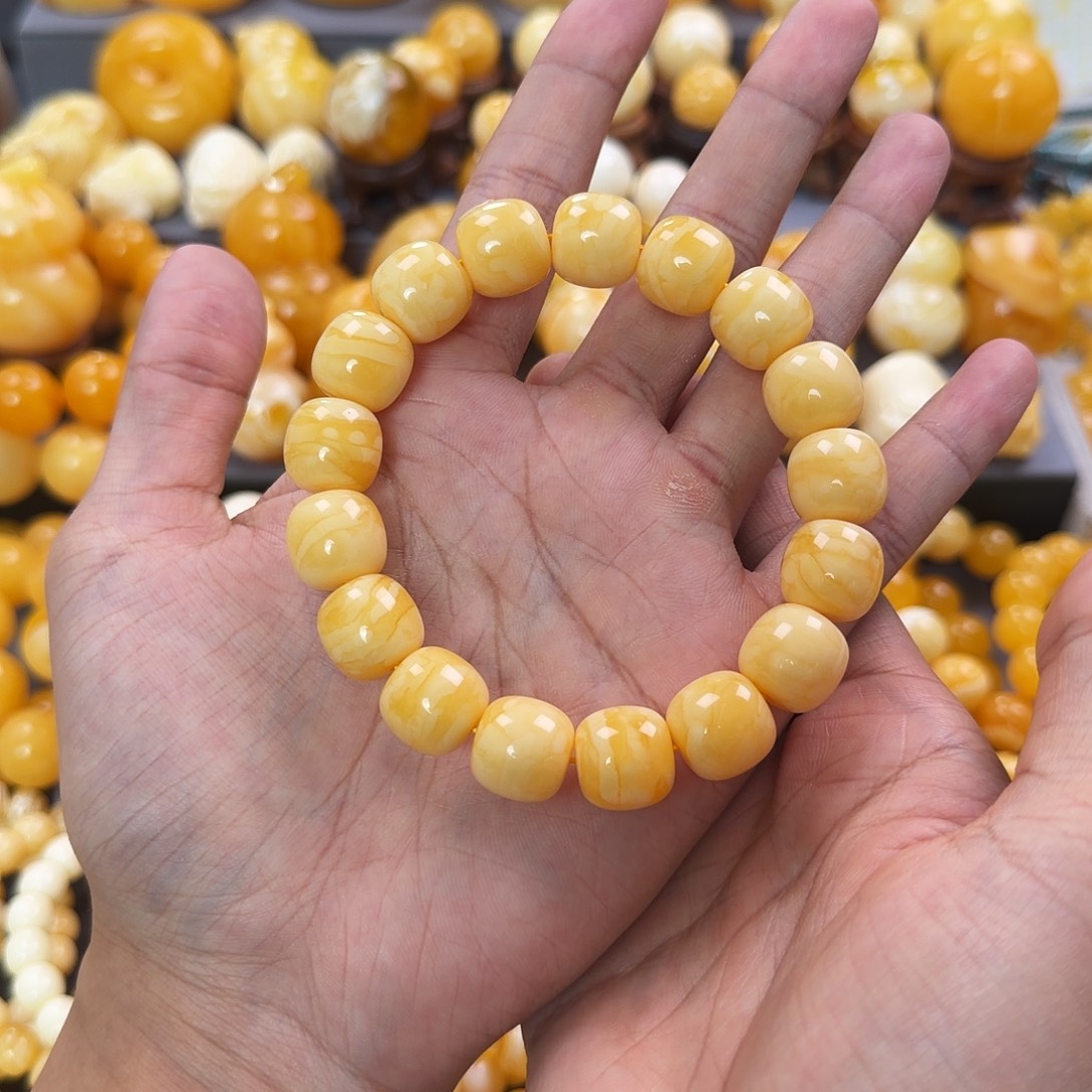 琥珀未镶嵌珠宝奇石14mm同料
