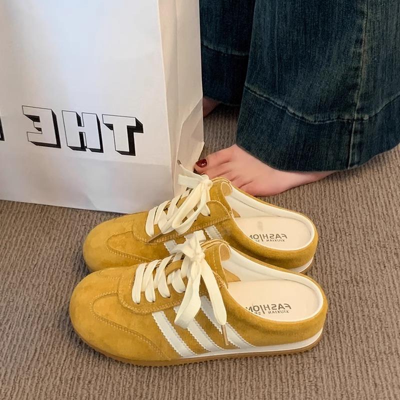 三福包头半拖鞋女夏季外穿新款超火无后跟德训鞋懒人一脚蹬凉拖鞋