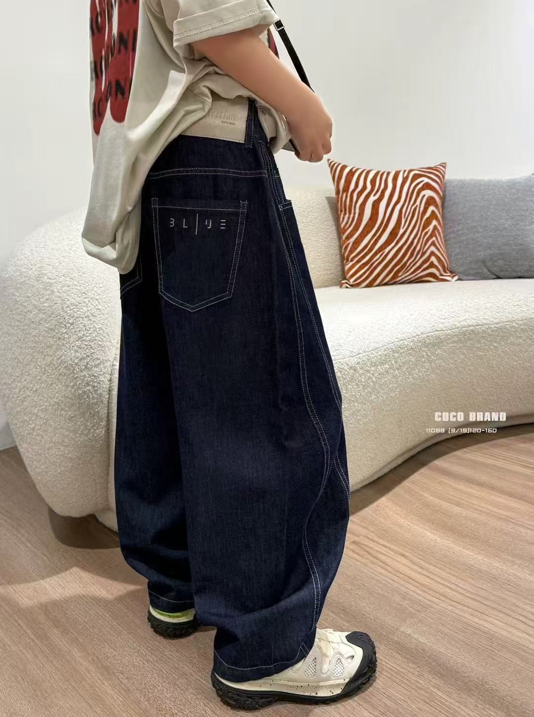 男童裤子2025夏装新款中大童宽松弯刀裤洋气长裤儿童超薄牛仔裤