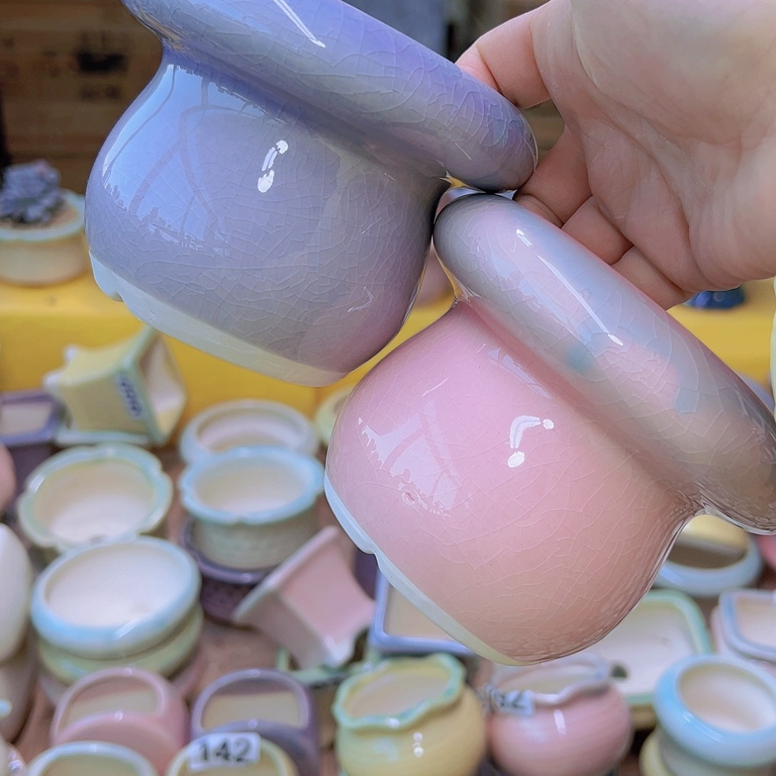 红陶陶瓷花盆满12包邮