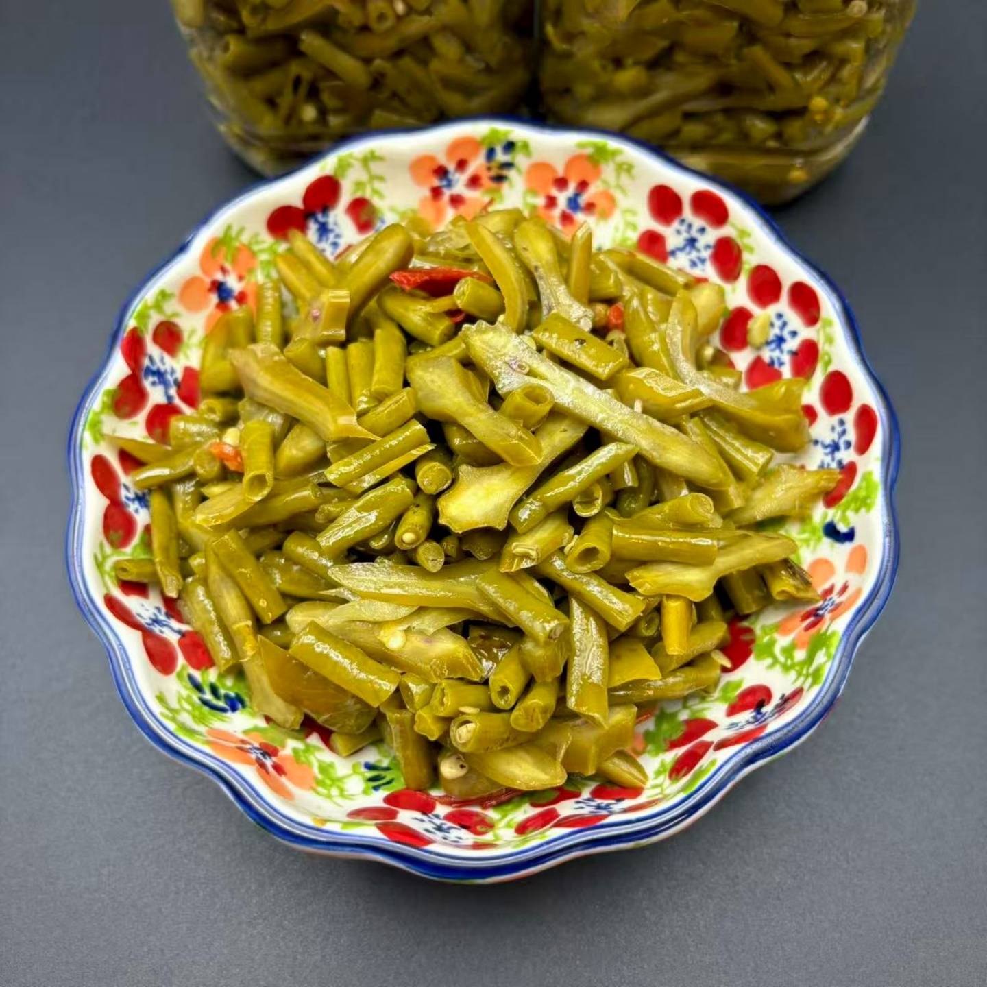 泡豇豆泡刀豆混合装安徽六安农家手工腌制泡菜咸菜酸菜下饭小咸菜