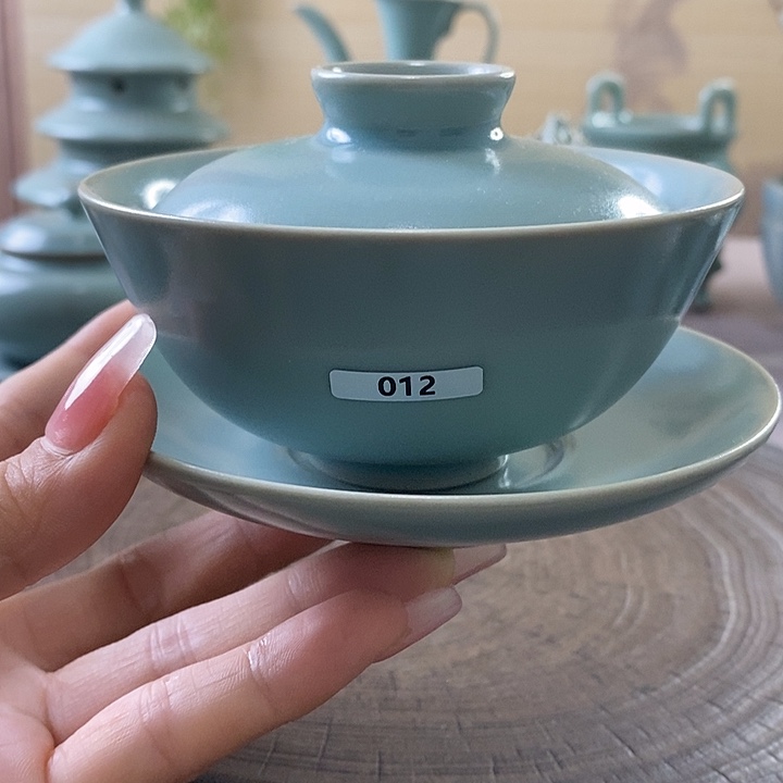 瓷片三才盖碗一一一一一一一一暇