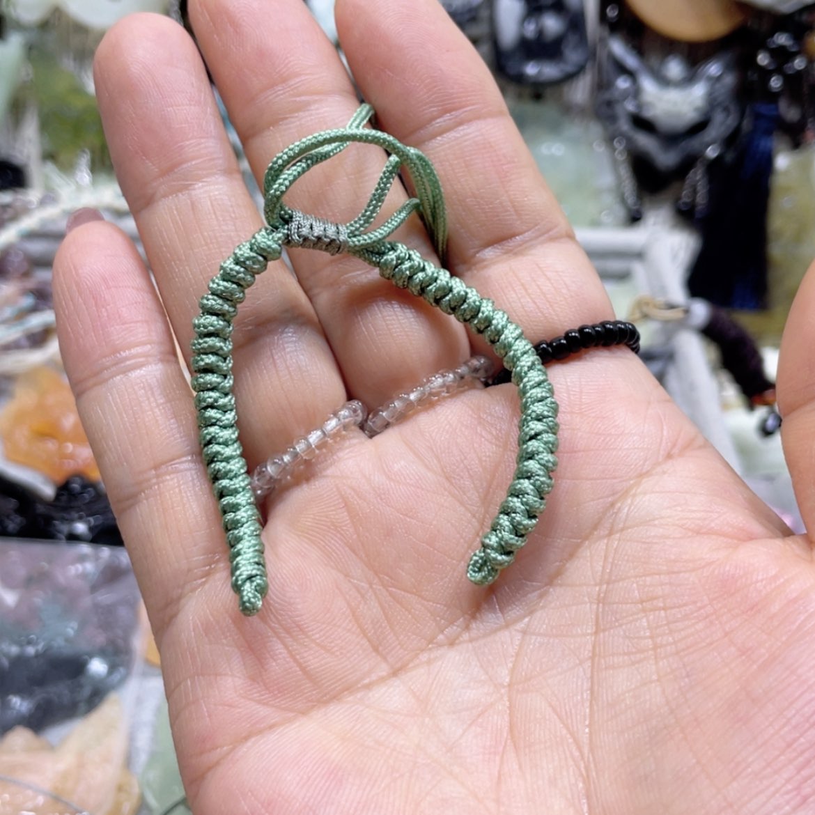 【闪购商品】岫玉未镶嵌颈饰一****白75绳子
