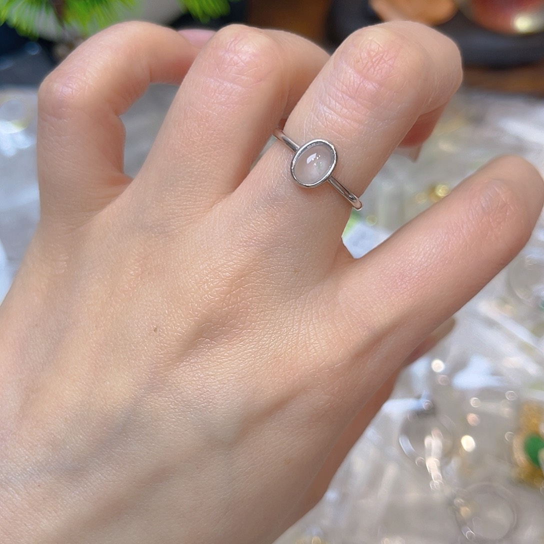 翡翠银S925镶嵌戒指