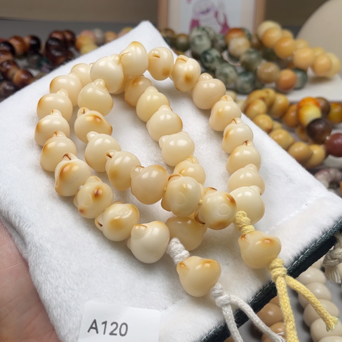 手串菩提根/象牙果A120炭烧爱心熊18mm手持通货一串