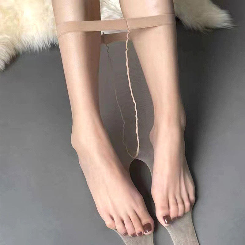 6条6个颜色自选超薄一线裆脚尖全透明细腻透肤隐形的连裤超薄丝袜