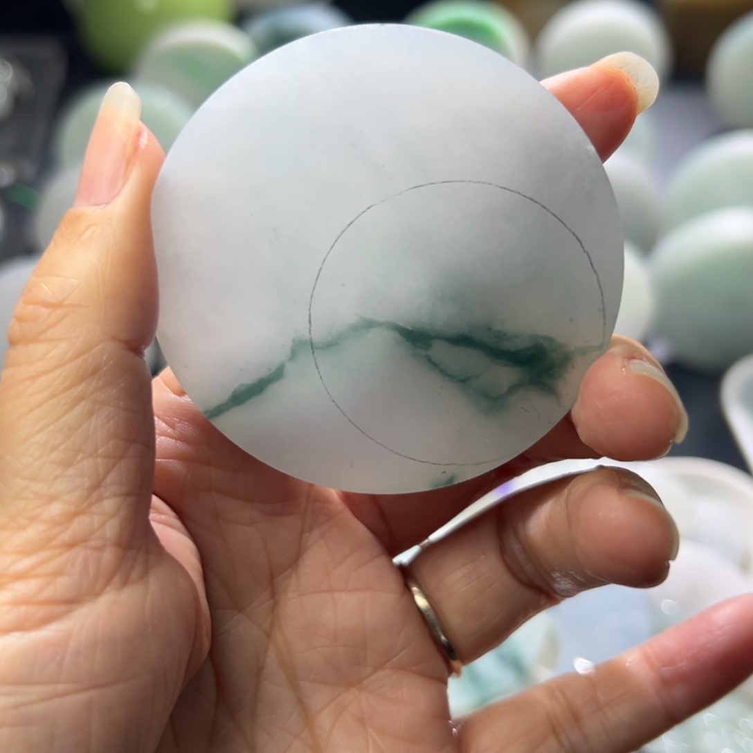 空***灵定制翡翠未镶嵌翡翠镯心