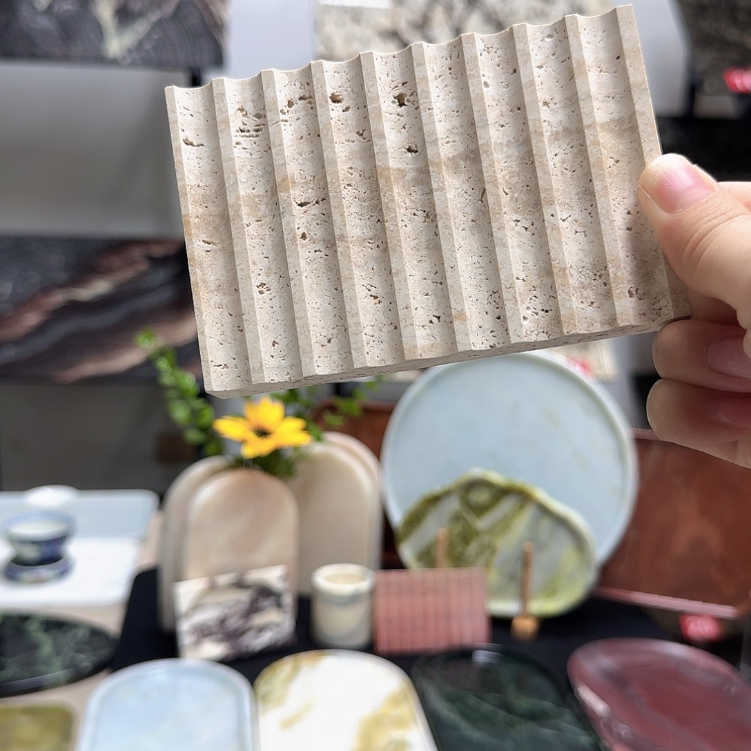 意大利洞石肥皂盒沥水盒