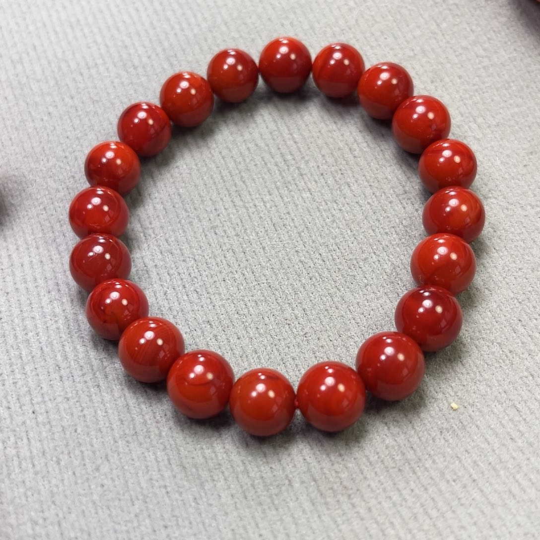 南红玛瑙未镶嵌珠宝奇石原矿双色10mm