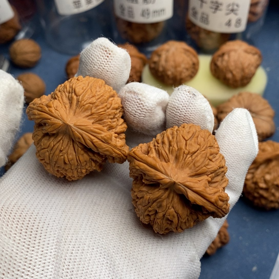 文玩核桃把件全品粗棱南疆石