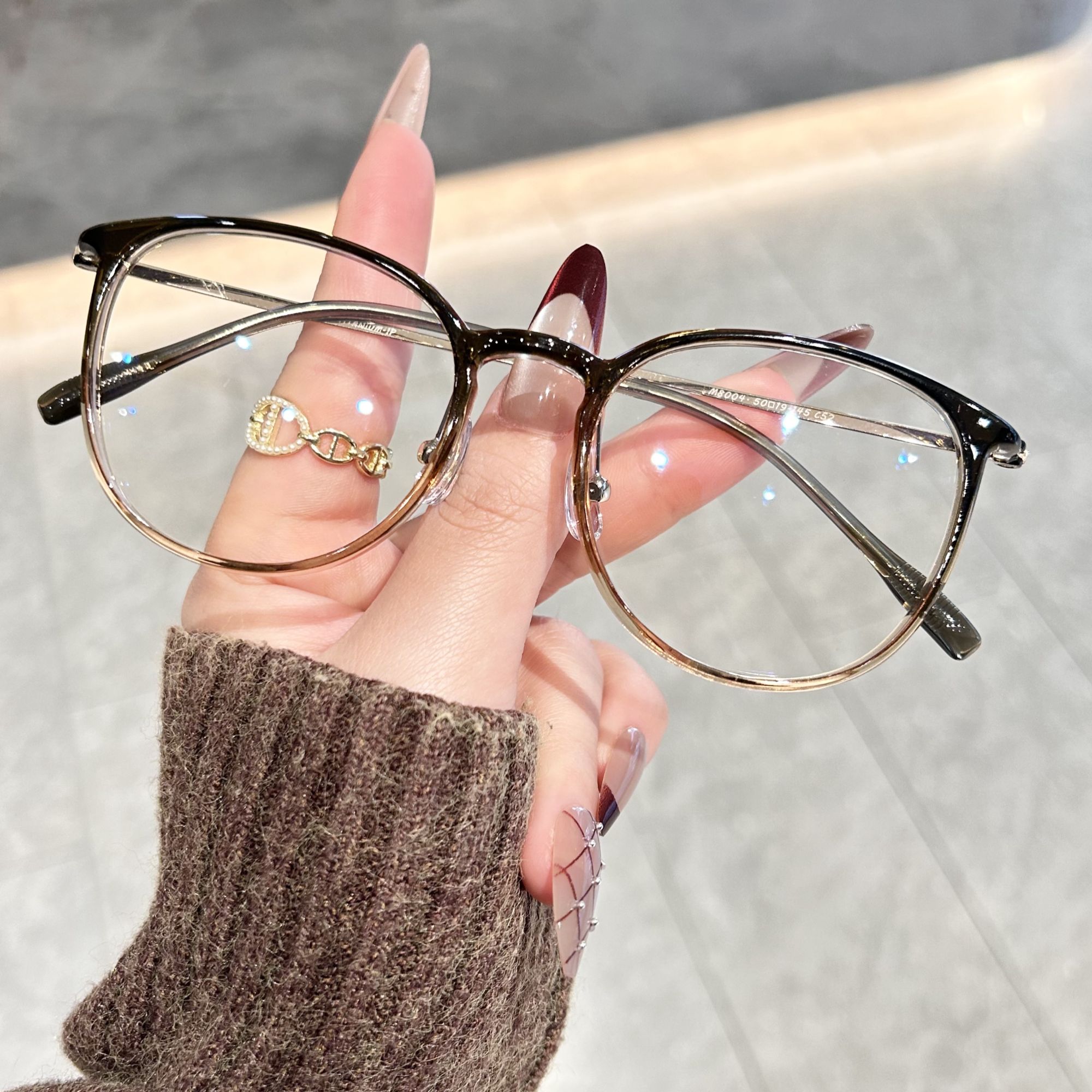 ins眼镜框女款韩版超轻百搭圆形近视眼镜学生可配度数镜片近视女