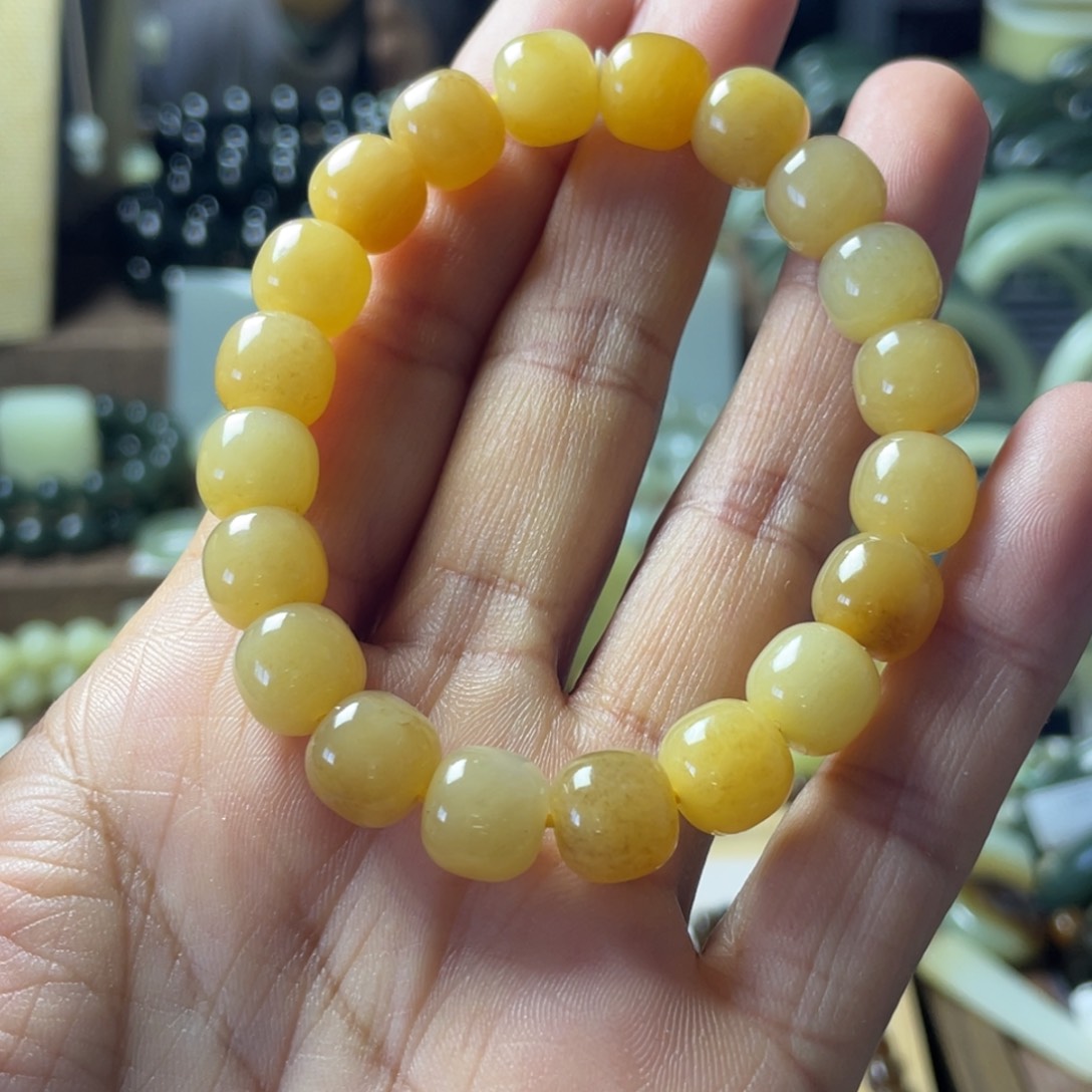 手链未镶嵌和田玉（糖玉）闪*⭐