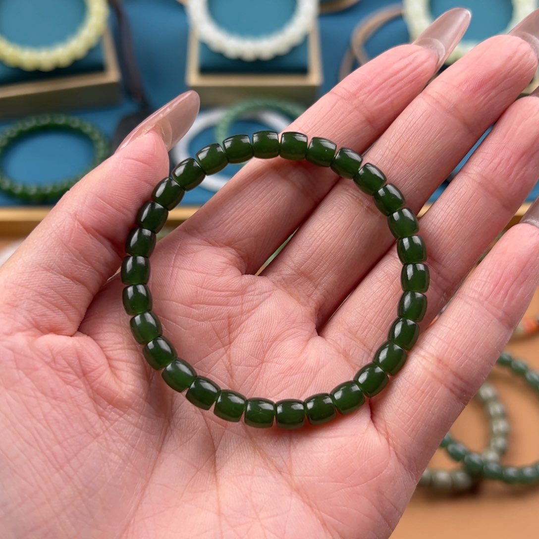 手链未镶嵌和田玉（糖玉）