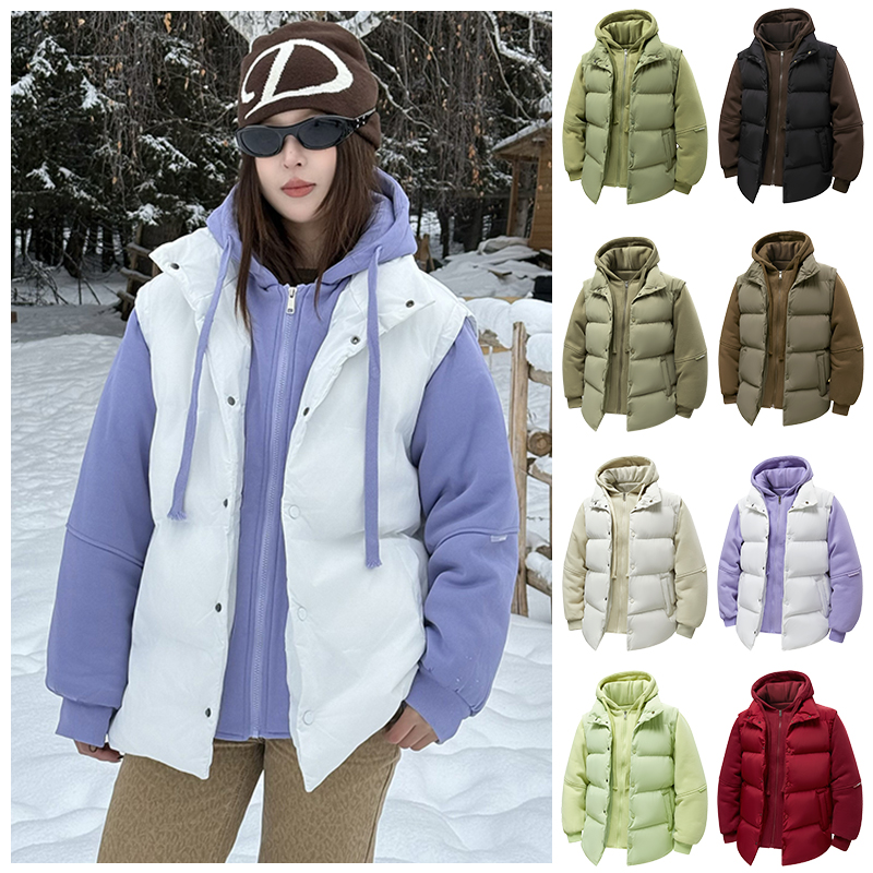 RUANSITE经典棉服冬季新款棉衣情侣连帽宽松加厚保暖男女同款外套