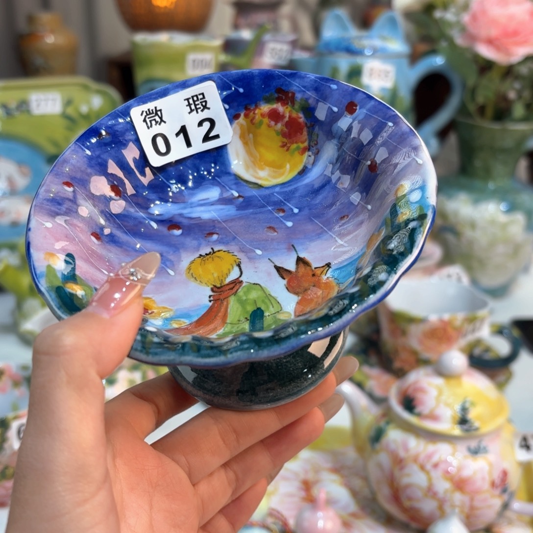 景德镇手绘高温釉下彩陶瓷茶具