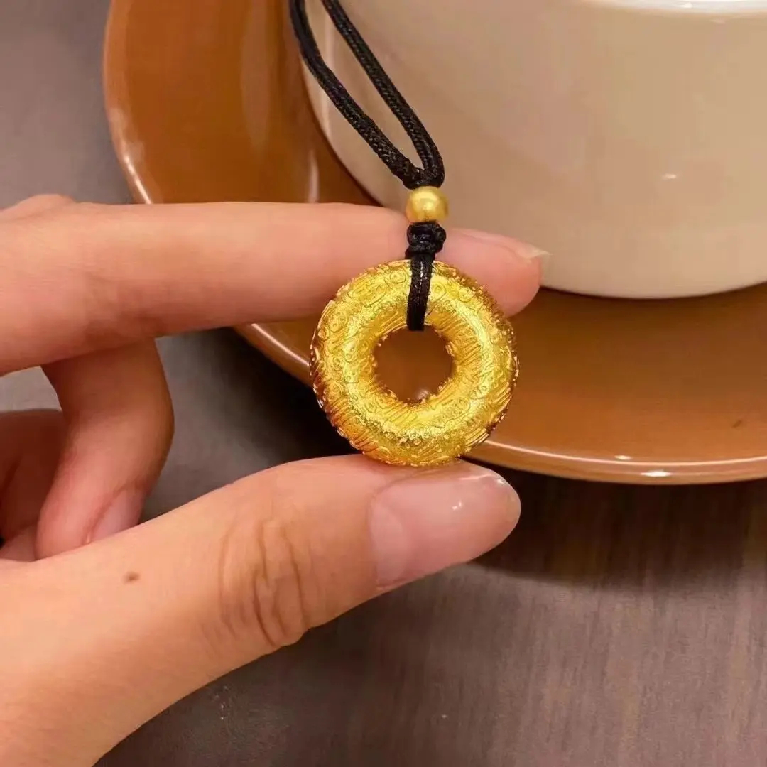 【矿金】 新中式-百福平安扣 气质原创设计 百搭经典古法