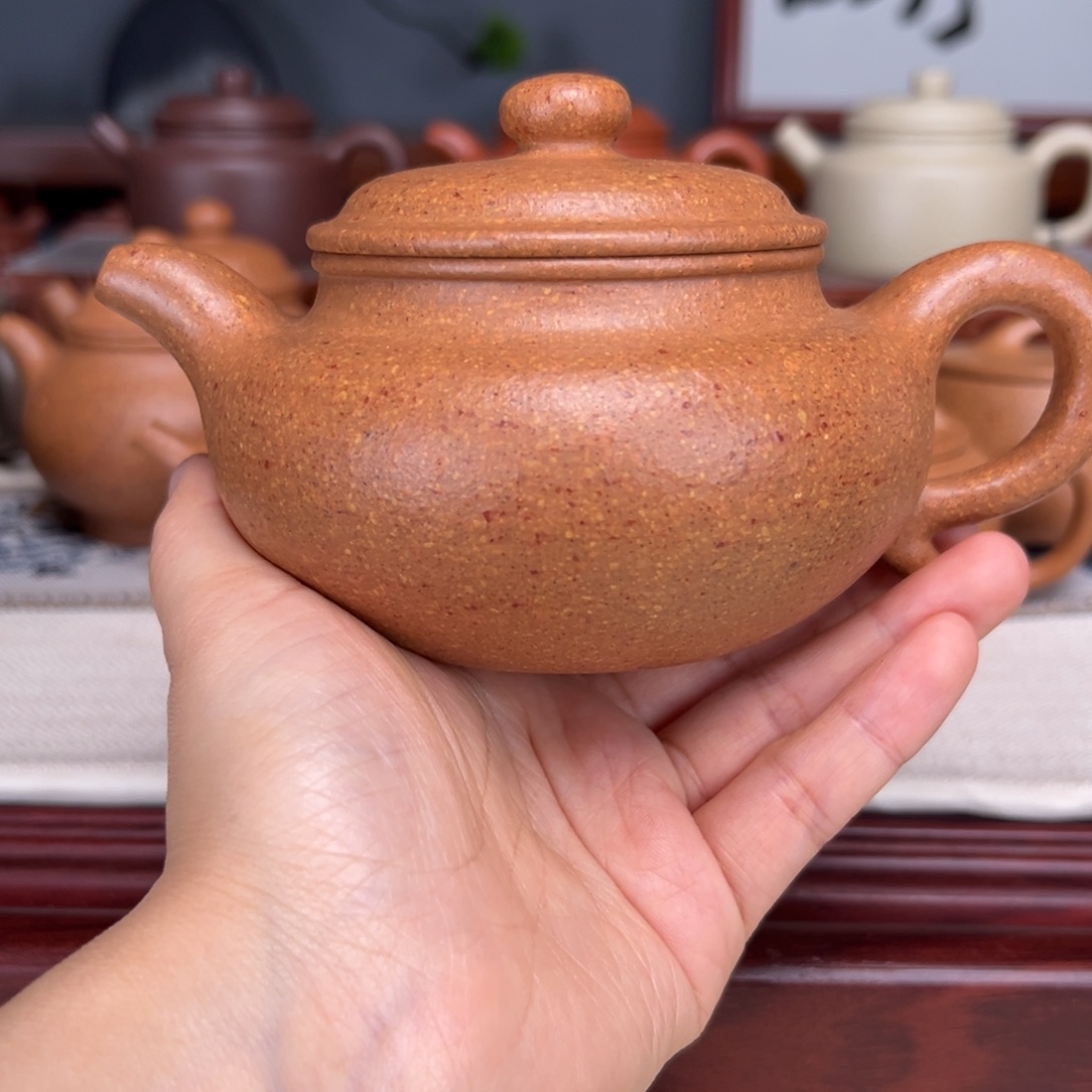 紫砂茶壶梨皮黄的360